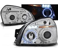 Faros compatibles con Hyundai Tucson 2004 2005 2006 2007 2008 2009 2010 GV-1344 luces delanteras de coche, faros delanteros ángel Ojos cromados