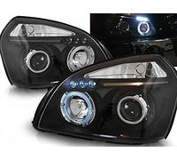 Faros compatibles con Hyundai Tucson 2004 2005 2006 2007 2008 2009 2010 GV-1345 faros delanteros de coche, faros delanteros Angel Eyes negro