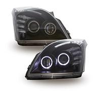 Faros compatibles con Toyota Land Cruiser 120 2003 2004 2005 2006 2007 2008 2009 GV-1572 Luces delanteras de coche, faros delanteros juego de faros delanteros de Angel Eyes negro