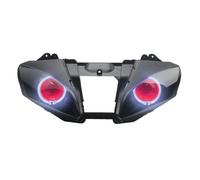 Faros Conjunto de faros delanteros motocicleta, doble haz LED, Angel Devil Eyes, faro delantero Hi/Lo para YZF R6 2006 2007