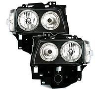 Faros de AD Tuning GmbH & Co., Juego de Faros KG 960418 de Tipo Ojos de ángel, de Cristal Transparente Negro