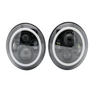 Faros De Coche para Classic para Mini para Austin para Rover para BMW para Yamha Faros Delanteros De 7" E Mark Faros Delanteros LED DRL Angel Eye De 7" Conjunto De Faros De Coche(2PC Black Headlight)
