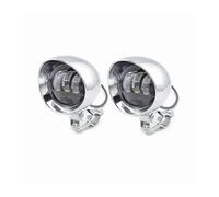 Faros de Motocicleta Luz Antiniebla Auxiliar Paso LED Tipo Bala Cromada Motocicleta Dos Colores con Soporte Montaje En Tubo Barra Protección Antivuelco