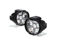 Faros de Motocicleta Luz Delantera Universal Blanca Superbrillante De 10 W LED para Scooter Faro Antiniebla para Motocicleta 6/9 LED 12 V(6LED No Switch)