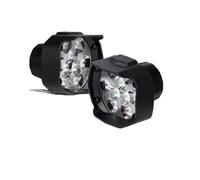 Faros de Motocicleta Luz Delantera Universal Blanca Superbrillante De 10 W LED para Scooter Faro Antiniebla para Motocicleta 6/9 LED 12 V(9LED No Switch)