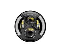 Faros de Motocicleta para Royal para Enfield Himalayan 400 411 650 350 Faro Delantero 7 Pulgadas Motocicleta Lámpara DRL Halo Faro Delantero(Yellow DRL)