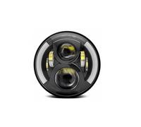 Faros de Motocicleta para Royal para Enfield Himalayan 400 411 650 350 Faro Delantero 7 Pulgadas Motocicleta Lámpara DRL Halo Faro Delantero(Turning Left Right)
