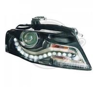 Faros De Proyector LED LHD DRL Claros Negros Para Audi A4 8K/8E 2007-2011 Par