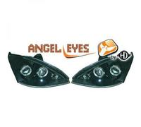 Faros De Proyector LHD Par De Ojos De Ángel Claros Negros Para Ford Focus 98-01