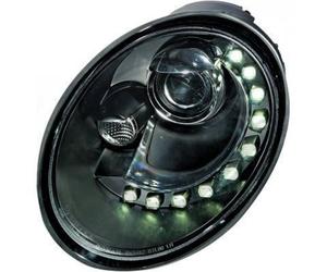 Faros De Proyector LHD Par LED Dragón Claro Negro H7 Para VW Beetle 05-