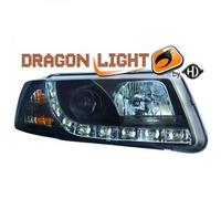 Faros De Proyector LHD Par LED Dragón Claro Negro Para VW Passat B5 96-00
