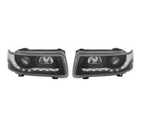 Faros De Proyector LHD Par LED Dragon DRL Luces Negras VW Passat B4 1993-97