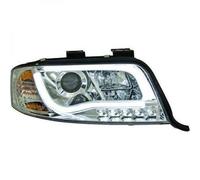 Faros De Proyector LHD Par LED Lightbar DRL Claro Cromo Audi A6 Typ 4B 01-04