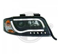 Faros De Proyector LHD Par LED Lightbar DRL Claro Negro Audi A6 Typ 4B 01-04