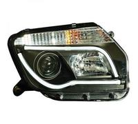 Faros De Proyector LHD Par LED Lightbar DRL Claro Negro Para Dacia Duster