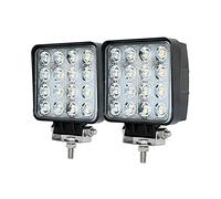 Faros de Trabajo Led,JieHe 48W Luces Trabajo Led Flood Barra Led 4x4 LED Light Bar Montaje de luces de antiniebla IP67 Impermeable para Off-Road, Camión,Coche, ATV, SUV, Barco（2PCS）