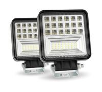 Faros de xenón 400W 6000K 4 LED TRABAJO LIGHT BAR BARQUIDAD SPOT SPOT STEP OFFROAD Coche de la luz del día Lámpara de haz de alta luz Cross-Country para SUV Conducción Niebla Bulbo Coche y moto