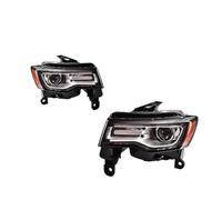 Faros Delanteros 1 Par Faros Delanteros LED para Grand para Cherokee 2014-2022 Accesorios para Proyectores(Black 1pair,LHD Halogen)