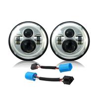 Faros Delanteros 2 Faros LED 7 Pulgadas Para Hummer Para H2 2003 2004 2005 2006 2007 2008 2009 Redondos 7 Pulgadas Con Intermitentes DRL Y Adaptador 9007 H4 Faro Principale Fari(Chrome With Adapter)
