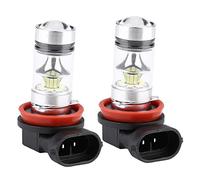 Faros delanteros, 2x H8 H9 H11 6000K Super White 100W LED Kit de bombillas de faros antiniebla Luz de conducción de automóviles