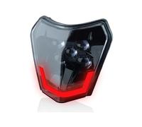 Faros delanteros Apto para MOTOR Faro delantero de motocicleta Faro delantero Supermoto Carenado Apto para KTM EXC SXF MX Dirt Bike Enduro Faro LED Accesorios para motocicletas(Red DRL Headlight)