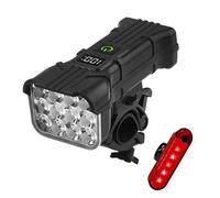 Faros Delanteros Ciclismo para Orbea Urrun30 Vibe H30 Wild Wild FS Wild HT,Luz Luces Bicicleta Delantera Bicicleta Lámpara Faro Ciclo Linterna Bicicleta Luz Manillar,Black B