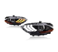 Faros delanteros Compatible Con Ford Para Mustang 2018 2019 2020 Accesorios Coche Proyector Conjunto De Lámpara Delantera Lente Doble Haz Lámpara Señal Faro Delantero