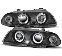 Faros delanteros compatibles con BMW Serie 3 E46 Saloon Touring 1998 1999 2000 2001 RS 1178 del lado del conductor y del pasajero Juego completo de faros delanteros Angel Eyes luces delanteras faros