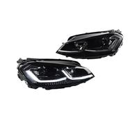 Faros delanteros compatibles con VW Golf 7 MK7 2013-2017 LED DRL Hella 5 Xenon Hid H7 Golf 7.5 R LINE Accesorios para coche(Red line,L-H-D)