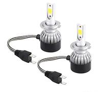 Faros delanteros del coche, 2pcs Super Bright Car Auto Mini LED Kit de faros delanteros Bombillas 55W 6000K para H7
