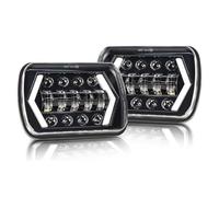Faros Delanteros Faros LED Rectangulares Y Cuadrados 5 X 7 Pulgadas Y 55 W Para Cherokee XJ Para Patrol Y60 Camionetas 4x4 Todoterreno Con Luces Giro DRL Simples Faro Principale Fari(2X headlight A)