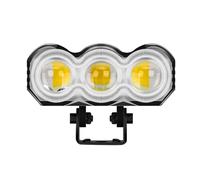 Faros Delanteros Foco LED Motocicleta para Camión Todoterreno Faro Superbrillante 3 Lentes Blanco Amarillo RGB Luz Trabajo Luz Alta/Baja Lámpara Antiniebla Conducción Faro Motocicleta(PC 1)