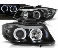 FAROS DELANTEROS LED ANGEL EYES NEGROS PARA BMW E90 E91 05-08 LUCES