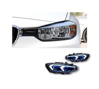 Faros delanteros LED bi-xenón DRL compatibles con BMW F30 F35 2013-2018, faros antiniebla, accesorio para coche 320i 318i(Halogen,LEFT AND RIGHT_LHD)