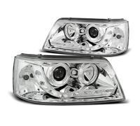Faros delanteros LED cromados compatibles con VW TRANSPORTER T5 2003 2004 2005 2006 2007 2008 2009 RS-2318 luces delanteras de coche faros delanteros faros delanteros conjunto de faros delanteros