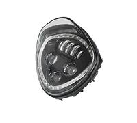 Faros Delanteros Moto Faro LED Motocicleta con Halo Blanco Tipo Ojo Ángel DRL para Victory para Cruisers para Cross para Road para Country 2007-2017 Faros Auxiliares Moto(Negro)