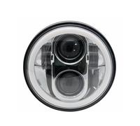 Faros Delanteros Moto Proyector Faro LED 5.75 Pulgadas Con Anillo Halo H4 Motocicleta Intermitentes DRL 5 3/4" Para Sportster Para Dyna Para Iron 883 Para Triumph Faro LED Motocicleta(Chrome)