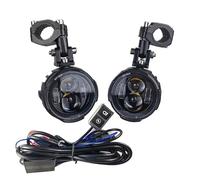 Faros Delanteros Par Faros Antiniebla para Motocicleta 100 W Luz LED Auxiliar Conducción Foco Faro Delantero Intermitente Dos Colores Lámpara Antiniebla Motocicleta Faro Motocicleta