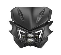 Faros Delanteros para Kawasaki para KLX125 para KLX 125 2010-2017 para KLX450R para KLX 450R 2008-2023 Plug&Play E24 LED Faro DRL Faro Proyector para Moto Cross Faro Motocicleta(with Black Mask)