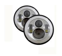 Faros Delanteros Para Land Para Rover Para Defender 90 Y 110 Faros Delanteros LED 7 Pulgadas Con Forma Ojo Ángel Redondos Luces DRL Delanteras(No Halo Chrome)