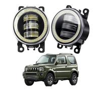 Faros Delanteros para Suzuki para Jimny FJ 1998-2014 Lámpara De Conducción LED De Lente De Pareja Delantera De Automóvil Faro(Blanco)