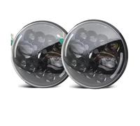 Faros Delanteros Para Suzuki Para Samurai Para SJ410 Faros Delanteros LED Redondos De 7 Pulgadas DRL Hi Lo Beam Para Accesorios Coche Todoterreno Negros(Headlight 2pcs G)