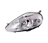 Faros delanteros VP847L Faro izquierdo Faro delantero del lado del conductor Proyector Luz delantera Lámpara de coche Luz de coche Cromo LHD Compatible con Fiat Grande Punto 2005 2006 2007 2008