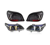 Faros delanteros y traseros Compatible con BMW Serie 5 E60 520i M5 (2003-2010), accesorios for coche Snake Eyes, luz de circulación diurna.(Style A,HALOGEN_2008-2010)