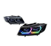 Faros Full Juego Para BMW Serie 3 2005-2012 E90 Faros Para RGB Proyector LED Lámpara Cabeza Luz Circulación Diurna Accesorios Automotrices Luces Coche Conjunto Faros Automóvil(Xenon)