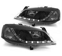 Faros LED De Día Tuning Tec Para Opel Astra G 98-05 Negro Delantero