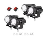 Faros LED genéricos para motocicletas - Proyector de doble color, 4 proyectores impermeables para quad, moto todoterreno, camión y