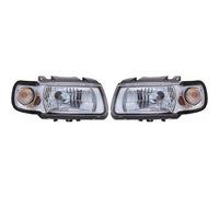 Faros LHD Par De Transparentes Cromados Para VW Polo 6N 1994-99