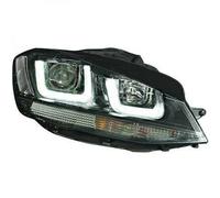 Faros LHD Proyector LED DRL Par Claro Tira Negra VW Golf VII 12-17