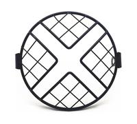 Faros Moto Cubiertas Para máscara de malla de motocicleta retro de 7'', montaje lateral de parrilla vintage, protector de cubierta de lámpara de faro universal protectora faros motocicleta(G)